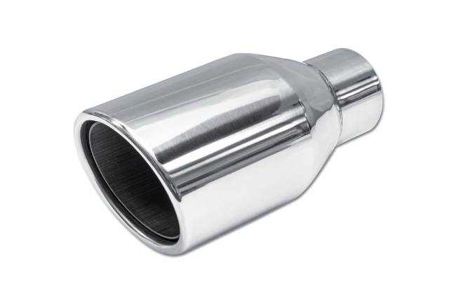 Stainless Steel Exhaust Tip Rolled Edge 2.5" Inlet 4" Outlet 12 - Foto 6