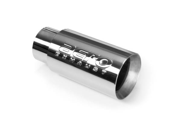 AERO Exhaust - AERO Exhaust - 10108 Polished Stainless Double Wall Exhaust Tip - 4.0" Straight Cut Outlet / 3.0" Inlet / 9.0" Length - Image 1