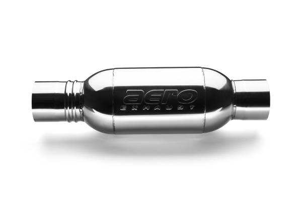 AERO Exhaust - AERO Exhaust - AT3535 Stainless Steel Turbine Performance Muffler - 3.5" Center In / 3.5" Center Out - Image 1