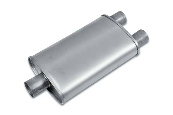 Eco Plus - Eco Plus - EP1963 4.5" x 9.75" Oval Body Turbo Style Muffler - 2.5" Center In / 2.25" Dual  Out - Image 1