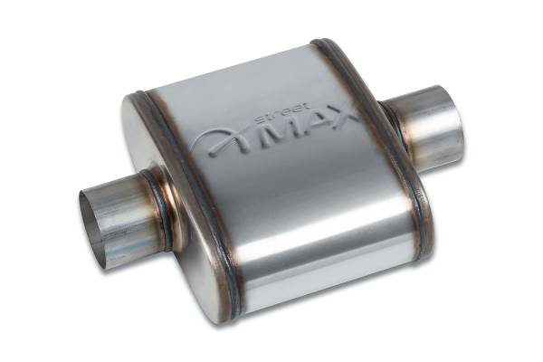 Street Max - Street Max - SM65109 Shortie Oval Body Exhaust Muffler  - 2.5" Center In  / 2.5" Center Out - Image 1