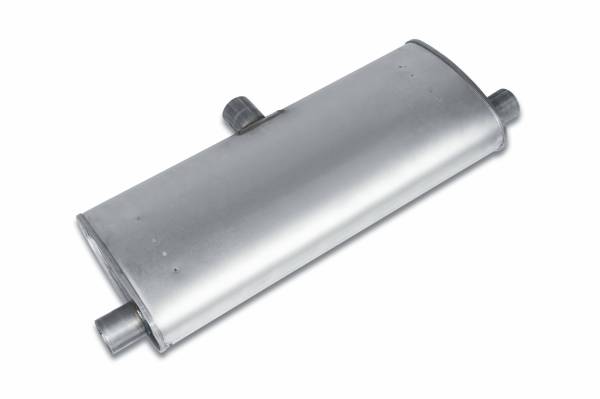 Eco Plus - Eco Plus - EP3097 5" x 11" Oval Body T-Style Muffler - 2.25" Side Body Inlet  In / 2.25"  Dual (Opposite Caps) Out - Image 1