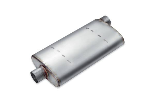Premium Duty - Premium Duty - PD225 4.25" x 9.75" Oval Body Muffler - 2.5" Offset In 2.5" Center Out - Image 1