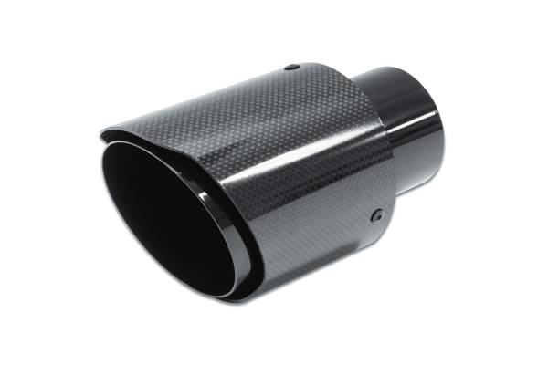 Street Style - Street Style - SS4025115CF Carbon Fiber Exhaust Tip - 4.0" Angle Cut Outlet / 2.5" Inlet / 6.5" Length - Image 1