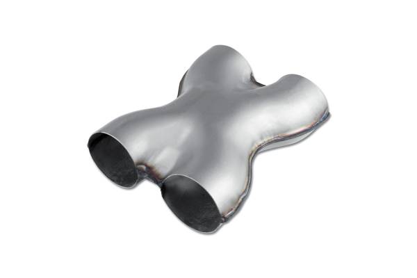Street Armor - Street Armor - SA169A Stainless Steel Bare X-Pipe - 2.5" In / 2.5" Out - Image 1