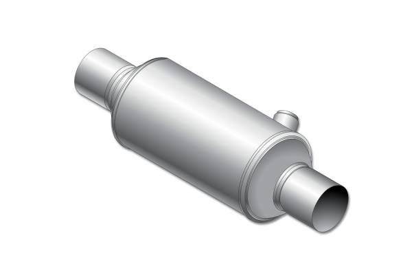 R-CAT - R-CAT - 1105 Series 1 Federal EPA-Compliant Catalytic Converter 4.0” Round Body 14.0” Length - 2.25" In/Out - Image 1