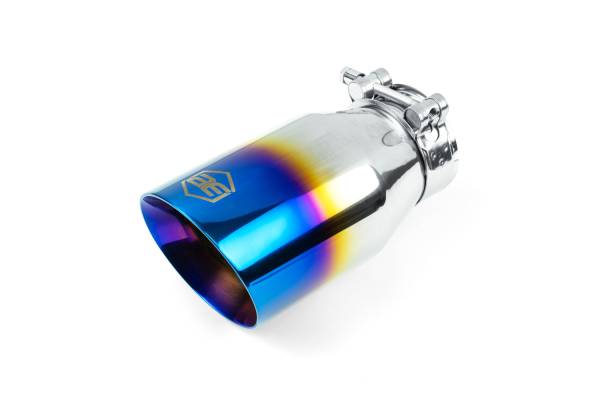 AERO Exhaust - AERO Exhaust - 10120 Blue Flame Double Wall Exhaust Tip - 3.5" Angle Cut Outlet / 2.25" Inlet / 7.0" Length - Image 1