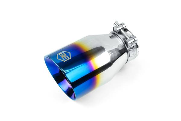 AERO Exhaust - AERO Exhaust - 10121 Blue Flame Double Wall Exhaust Tip - 4.0" Angle Cut Outlet / 2.25" Inlet / 7.0" Length - Image 1