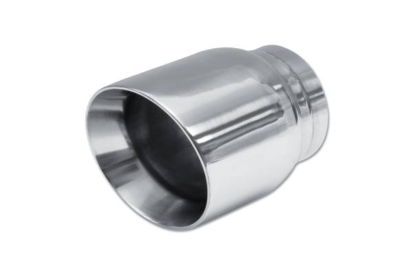 Street Style - Street Style - SS3040525 Polished Stainless Double Wall Exhaust Tip - 4.0" Angle Cut Outlet / 3.0" Inlet / 5.25" Length - Image 1