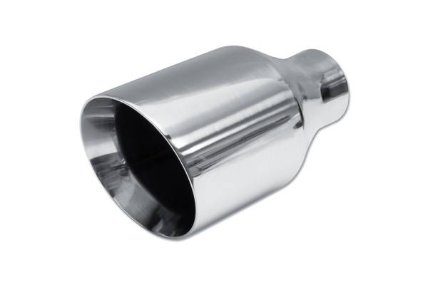 Street Style - Street Style - SS255090 Polished Stainless Double Wall Exhaust Tip - 5.0" Angle Cut Outlet / 2.5" Inlet / 9.0" Length - Image 1