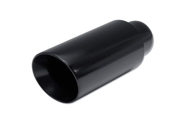 Street Style - Street Style - SS013BBLK Black Powder Coat Double Wall Exhaust Tip - 3.5" Angle Cut Outlet / 2.25" Inlet / 8.0" Length - Image 1