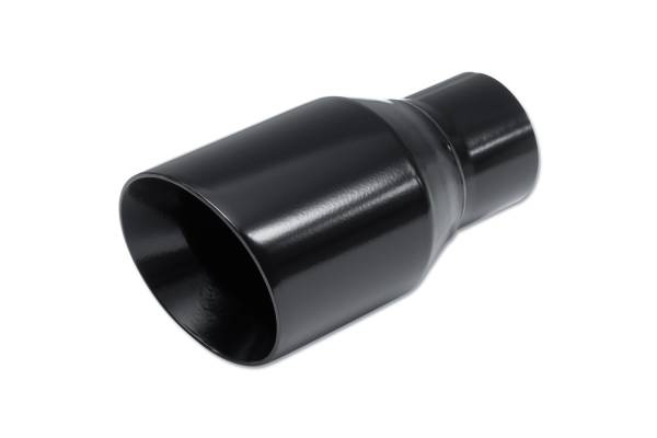 Street Style - Street Style - SS2253570BLK Black Powder Coat Double Wall Exhaust Tip - 3.5" Angle Cut Outlet / 2.25" Inlet / 7.0" Length - Image 1