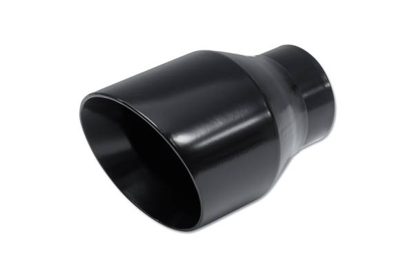 Street Style - Street Style - SS254060BLK Black Powder Coat Double Wall Exhaust Tip - 4.0" Angle Cut Outlet / 2.5" Inlet / 6.0" Length - Image 1