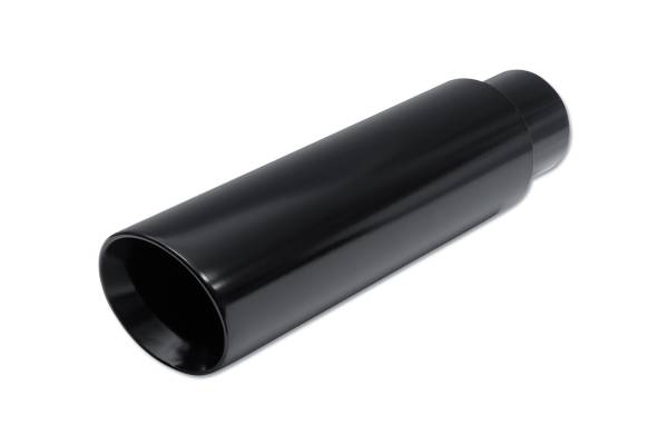Street Style - Street Style - SS013A12BLK Black Powder Coat Double Wall Exhaust Tip - 3.0" Angle Cut Outlet / 2.25" Inlet / 12.0" Length - Image 1