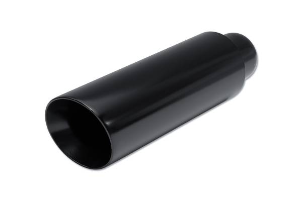 Street Style - Street Style - SS013B12BLK Black Powder Coat Double Wall Exhaust Tip - 3.5" Angle Cut Outlet / 2.25" Inlet / 12.0" Length - Image 1