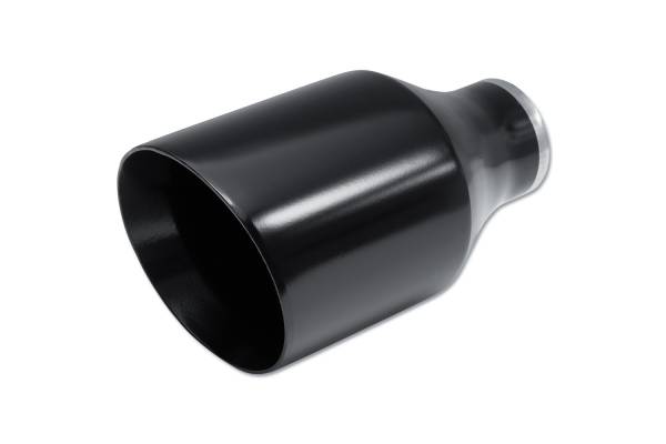 Street Style - Street Style - SS255090BLK Black Powder Coat Double Wall Exhaust Tip - 5.0" Angle Cut Outlet / 2.5" Inlet / 9.0" Length - Image 1