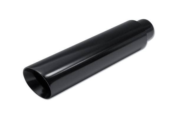 Street Style - Street Style - SS013B16BLK Black Powder Coat Double Wall Exhaust Tip - 3.5" Angle Cut Outlet / 2.25" Inlet / 16.0" Length - Image 1