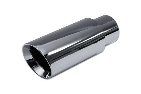 Street Style - Street Style - SS013ABCH Black Chrome Double Wall Exhaust Tip - 3.0" Angle Cut Outlet / 2.25" Inlet / 8.0" Length - Image 1