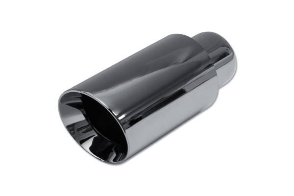Street Style - Street Style - SS013BBCH Black Chrome Double Wall Exhaust Tip - 3.5" Angle Cut Outlet / 2.25" Inlet / 8.0" Length - Image 1