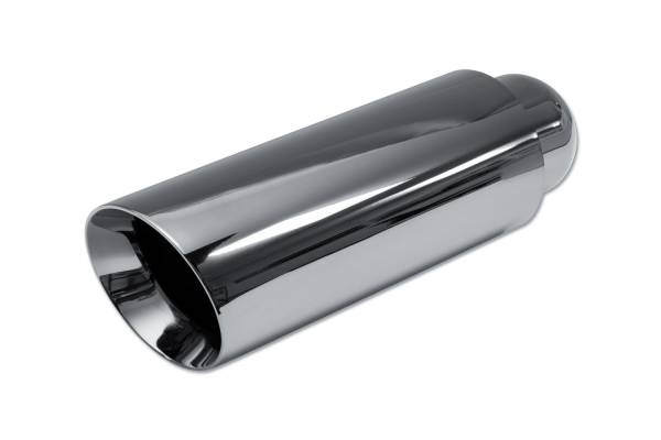 Street Style - Street Style - SS013C12BCH Black Chrome Double Wall Exhaust Tip - 3.5" Angle Cut Outlet / 2.25" Inlet / 12.0" Length - Image 1