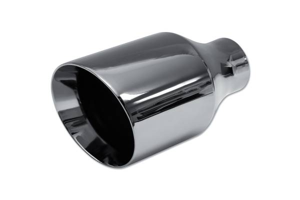 Street Style - Street Style - SS255090BCH Black Chrome Double Wall Exhaust Tip - 5.0" Angle Cut Outlet / 2.5" Inlet / 9.0" Length - Image 1