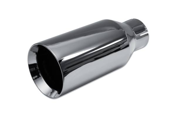 Street Style - Street Style - SS3050120BCH Black Chrome Double Wall Exhaust Tip - 5.0" Angle Cut Outlet / 3.0" Inlet / 12.0" Length - Image 1