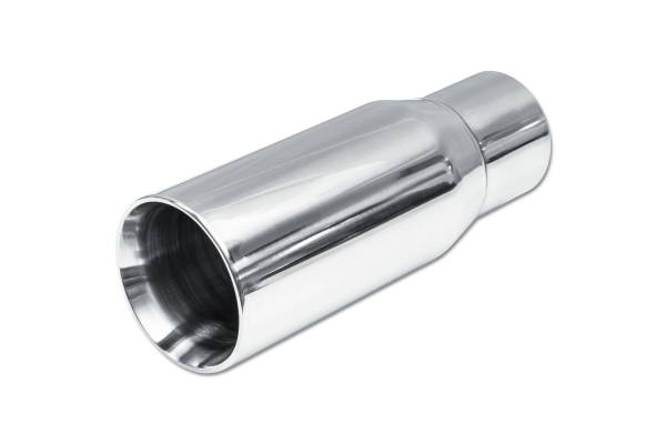 Street Style - Street Style - SS009 Polished Stainless Double Wall Exhaust Tip - 3.0" Straight Cut Outlet / 2.25" Inlet / 8.0" Length - Image 1