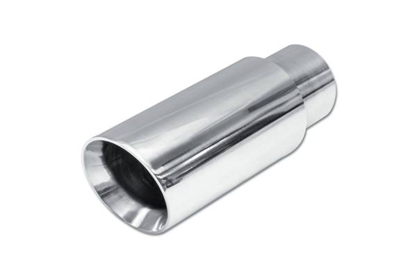 Street Style - Street Style - SS013A Polished Stainless Double Wall Exhaust Tip - 3.0" Angle Cut Outlet / 2.25" Inlet / 8.0" Length - Image 1