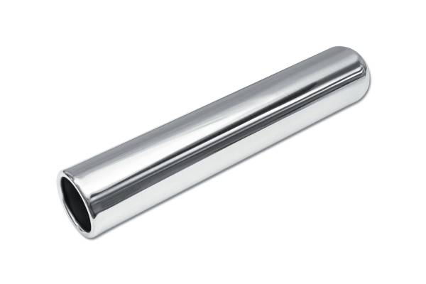 Street Style - Street Style - SS243016RPL Polished Stainless Single Wall Exhaust Tip - 3.0" Straight Cut Rolled Edge Outlet / 2.25" Inlet / 16.0" Length - Image 1