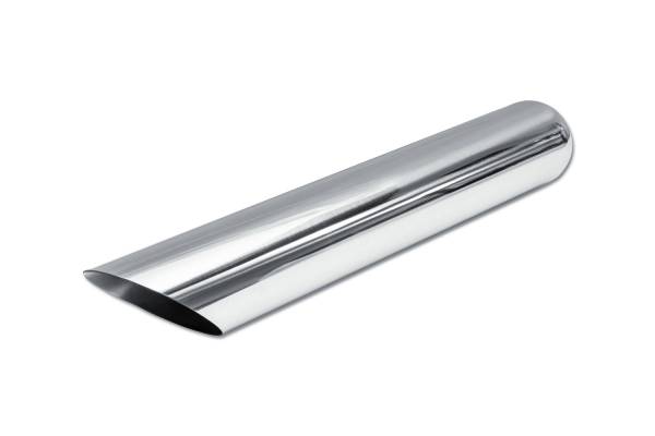Street Style - Street Style - SS243018AC Polished Stainless Single Wall Exhaust Tip - 3.0" 45° Angle Cut Outlet / 2.25" Inlet / 18.0" Length - Image 1