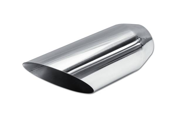 Street Style - Street Style - SS243509AC Polished Stainless Single Wall Exhaust Tip - 3.5" 45° Angle Cut Outlet / 2.25" Inlet / 9.0" Length - Image 1