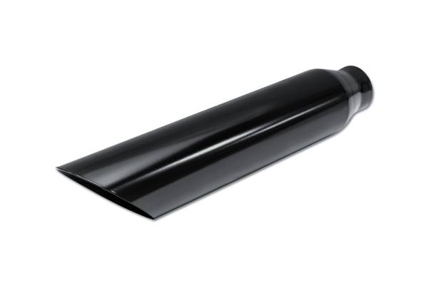 Street Style - Street Style - SS243518ACBLK Black Powder Coat Single Wall Exhaust Tip - 3.5" 45° Angle Cut Outlet / 2.25" Inlet / 18.0" Length - Image 1