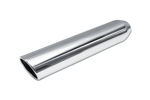 Street Style - Street Style - SS243518RAC Polished Stainless Single Wall Exhaust Tip - 3.5" 15° Angle Cut Rolled Edge Outlet / 2.25" Inlet / 18.0" Length - Image 1