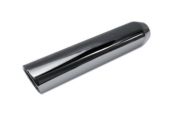 Street Style - Street Style - SS243518RAC2 Black Chrome Single Wall Exhaust Tip - 3.5" 15° Angle Cut Rolled Edge Outlet / 2.25" Inlet / 18.0" Length - Image 1