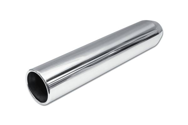 Street Style - Street Style - SS243518RPL Polished Stainless Single Wall Exhaust Tip - 3.5" Straight Cut Rolled Edge Outlet / 2.25" Inlet / 18.0" Length - Image 1