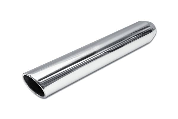 Street Style - Street Style - SS243522RAC Polished Stainless Single Wall Exhaust Tip - 3.5" 15° Angle Cut Rolled Edge Outlet / 2.25" Inlet / 22.0" Length - Image 1