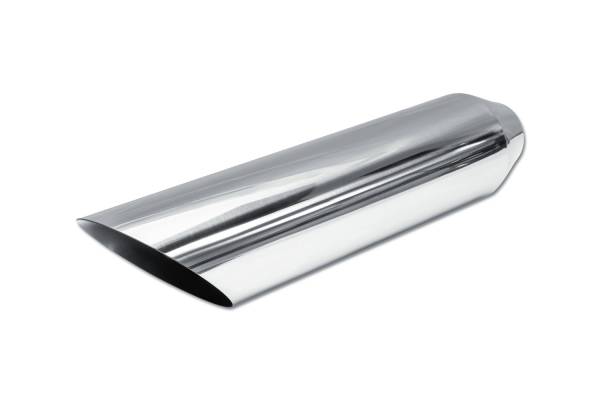 Street Style - Street Style - SS244018AC Polished Stainless Single Wall Exhaust Tip - 4.0" 45° Angle Cut Outlet / 2.25" Inlet / 18.0" Length - Image 1