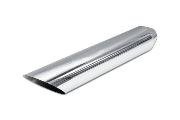 Street Style - Street Style - SS244022AC Polished Stainless Single Wall Exhaust Tip - 4.0" 45° Angle Cut Outlet / 2.25" Inlet / 22.0" Length - Image 1