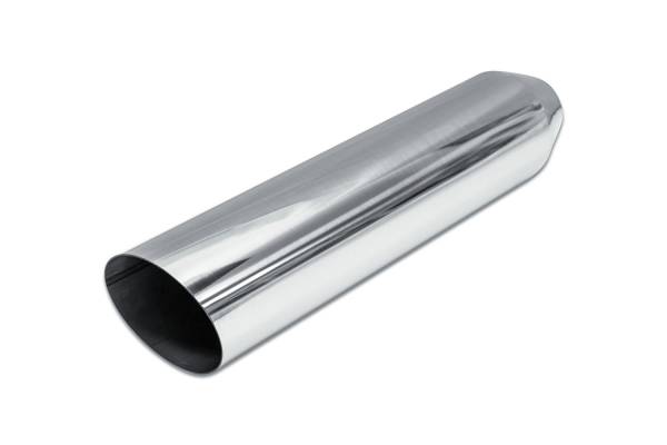 Street Style - Street Style - SS244018AC15 Polished Stainless Single Wall Exhaust Tip - 4.0" 15° Angle Cut Outlet / 2.25" Inlet / 18.0" Length - Image 1
