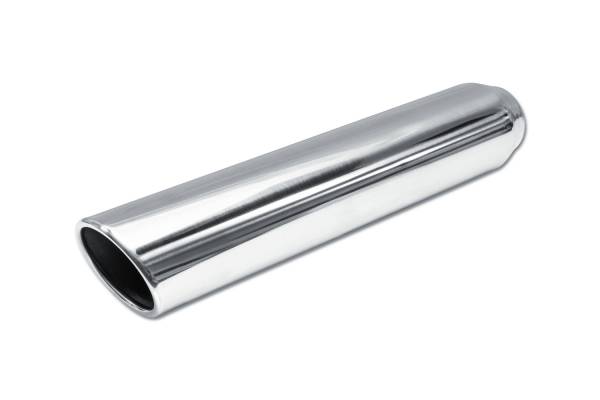 Street Style - Street Style - SS253518RAC Polished Stainless Single Wall Exhaust Tip - 3.5" 15° Angle Cut Rolled Edge Outlet / 2.5" Inlet / 18.0" Length - Image 1
