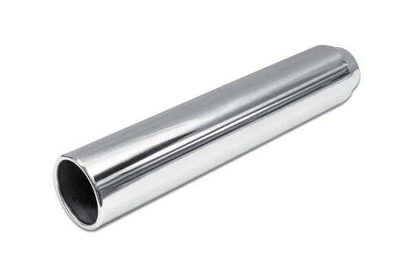 Street Style - Street Style - SS253518RPL Polished Stainless Single Wall Exhaust Tip - 3.5" Straight Cut Rolled Edge Outlet / 2.5" Inlet / 18.0" Length - Image 1