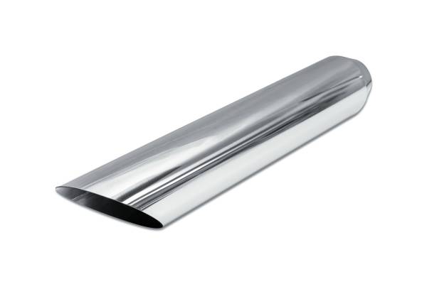 Street Style - Street Style - SS254022AC Polished Stainless Single Wall Exhaust Tip - 4.0" 45° Angle Cut Outlet / 2.5" Inlet / 22.0" Length - Image 1