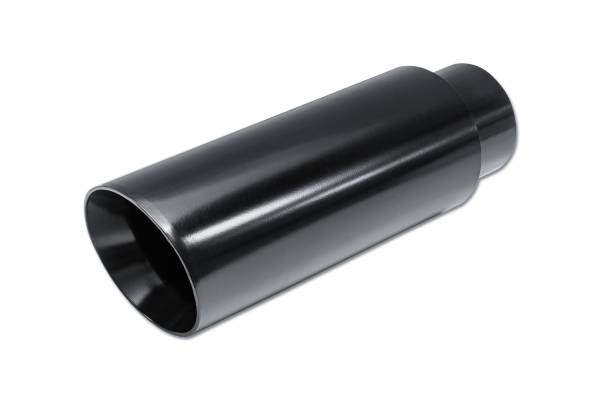 Street Style - Street Style - SS30013C12BLK Black Powder Coat Double Wall Exhaust Tip - 4.0" 15° Angle Cut Outlet / 3.0" Inlet / 12.0" Length - Image 1