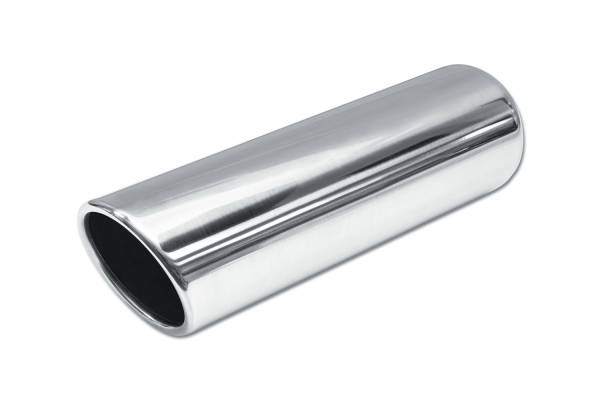 Street Style - Street Style - SS303512RAC Polished Stainless Single Wall Exhaust Tip - 3.5" 15° Angle Cut Rolled Edge Outlet / 3.0" Inlet / 12.0" Length - Image 1