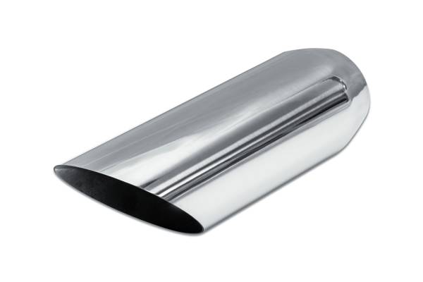Street Style - Street Style - SS304012AC Polished Stainless Single Wall Exhaust Tip - 4.0" 45° Angle Cut Outlet / 3.0" Inlet / 12.0" Length - Image 1