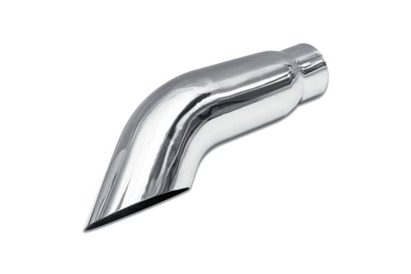 Street Style - Street Style - SS405015TD Polished Stainless Single Wall Exhaust Tip - 5.0" Turn Down Outlet / 4.0" Inlet / 15.0" Length - Image 1