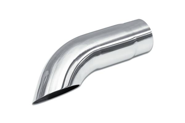 Street Style - Street Style - SS4509TD Polished Stainless Single Wall Exhaust Tip - 2.25" Turn Down Outlet / 2.25" Inlet / 9.0" Length - Image 1