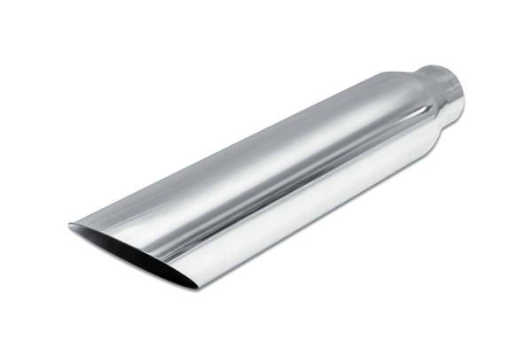 Street Style - Street Style - SS4718AC Polished Stainless Single Wall Exhaust Tip - 3.5" 45° Angle Cut Outlet / 2.25" Inlet / 18.0" Length - Image 1