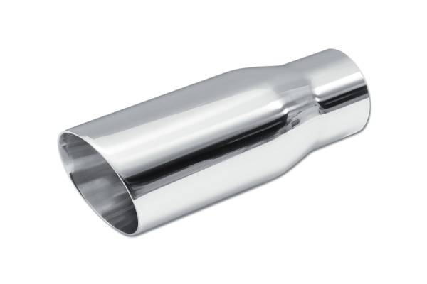 Street Style - Street Style - SS24113A Polished Stainless Double Wall Exhaust Tip - 3.0" Angle Cut Outlet / 2.25" Inlet / 8.0" Length - Image 1