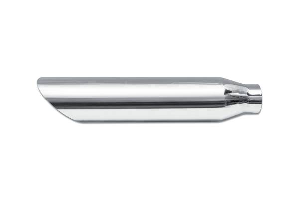 Street Style - Street Style - SS5718AC Universal Polished Stainless Single Wall Exhaust Tip - 3.5" 45° Angle Cut Outlet / 2.5" Inlet / 18.0" Length - Image 1